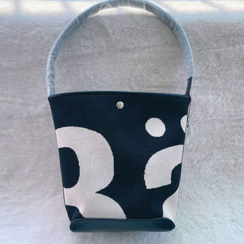 Casual Ladies Denim Bucket Bag Daily Commute Shoulder Crossbody Handbag