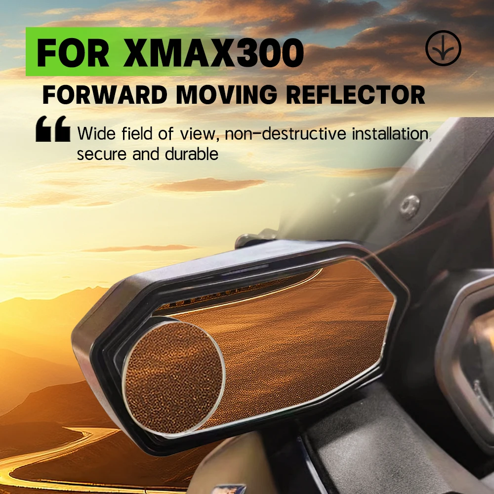 Fits For Yamaha XMAX 300 Xmax300 2023 2024 Motorcycle Rearview HD Auxiliary Mirrors Wide Angle Blind Spot Mirrors Adjustable