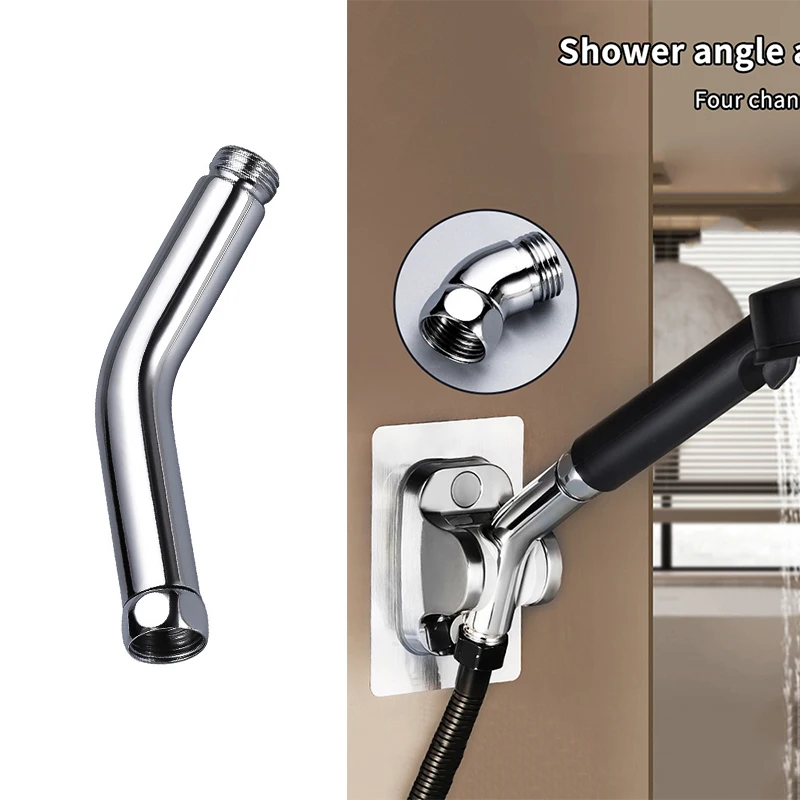 Shower Arm Extension Adjustable Angle Shower Head Adapter 135° Elbow Connector