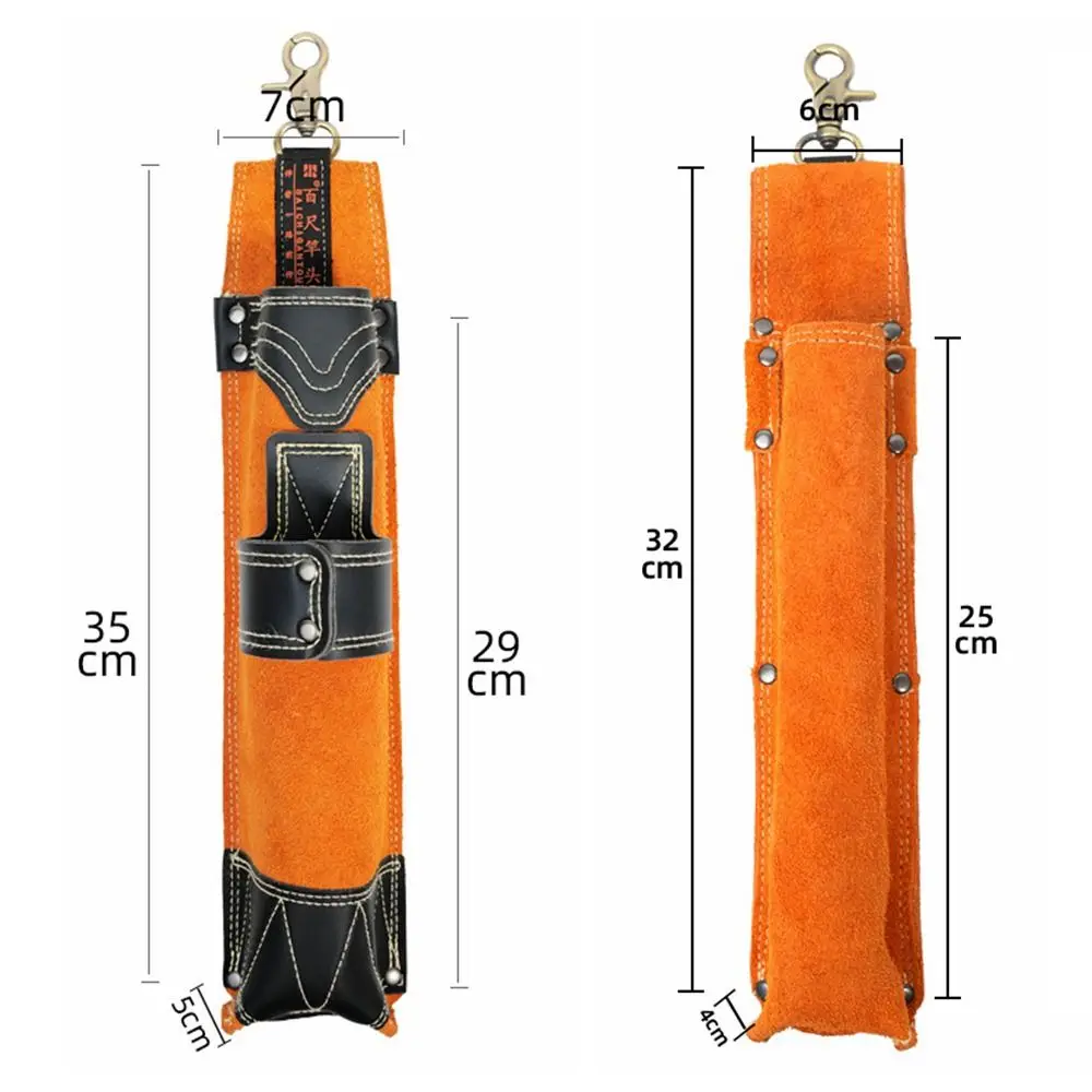 Strong Welding Rod Storage Bag High Temperature Resistance Wear-resisting Welding Electrode Holder with Hook Cowhide