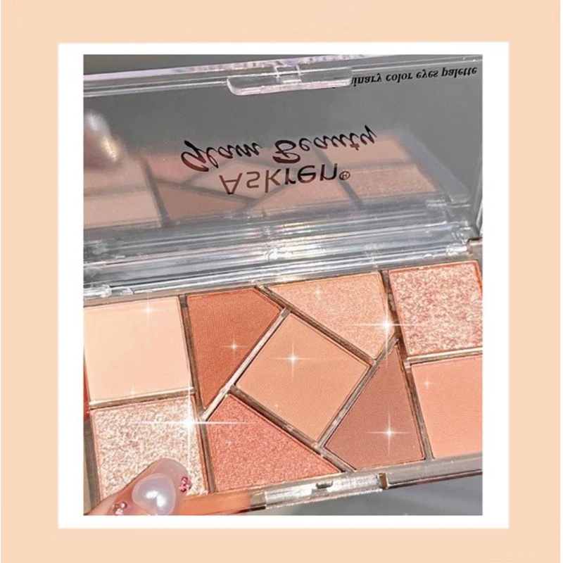 透明アクリルアイシャドウパレット 9 色アイシャドウプレート長期的なグリッターハイライターメイクアップツールアイメイク用