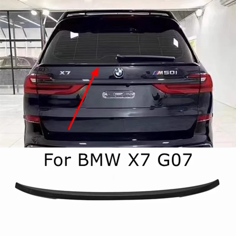 

For BMW X7 G07 2019-2023 Carbon Fiber Rear Spoiler Trunk Wing FRP Gloss Black Forged Carbon