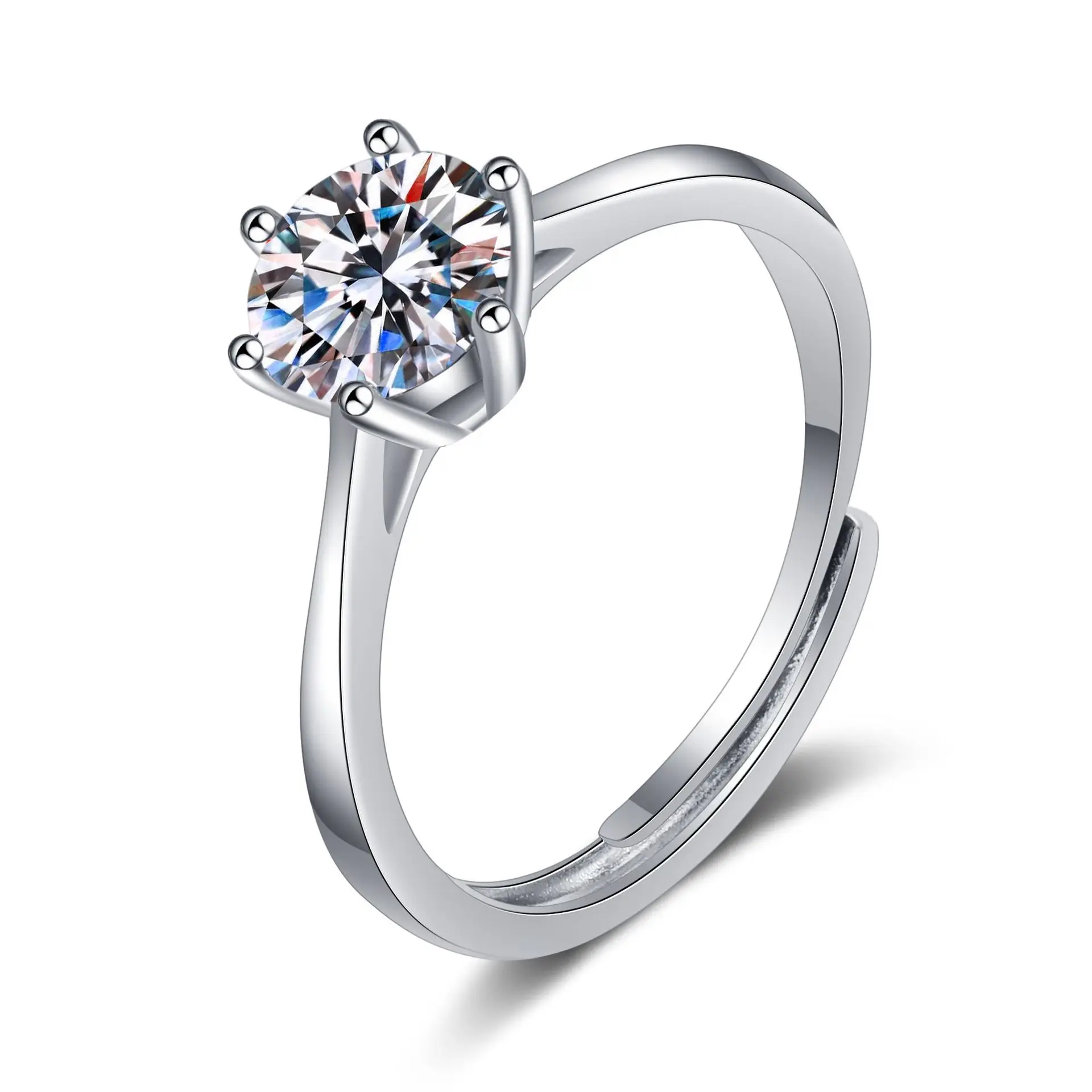 2ct Women's Moissanite Ring Exquisite Six-Prong Design PT950 Platinum Jewelry Fine Skin-friendly Comfortable And Secure Fit