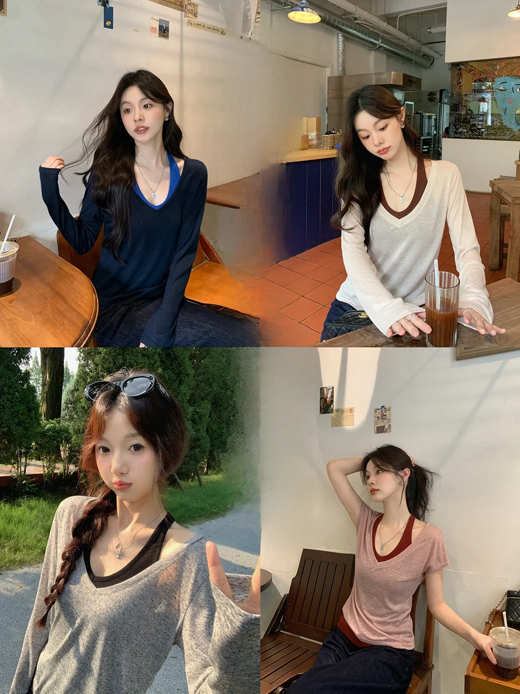 

Ibell Zhang Beibei Women's ort Sve Knitted Heart Collar Linen Blend Casual Sle Slim Fit Tank Top Summer Faion