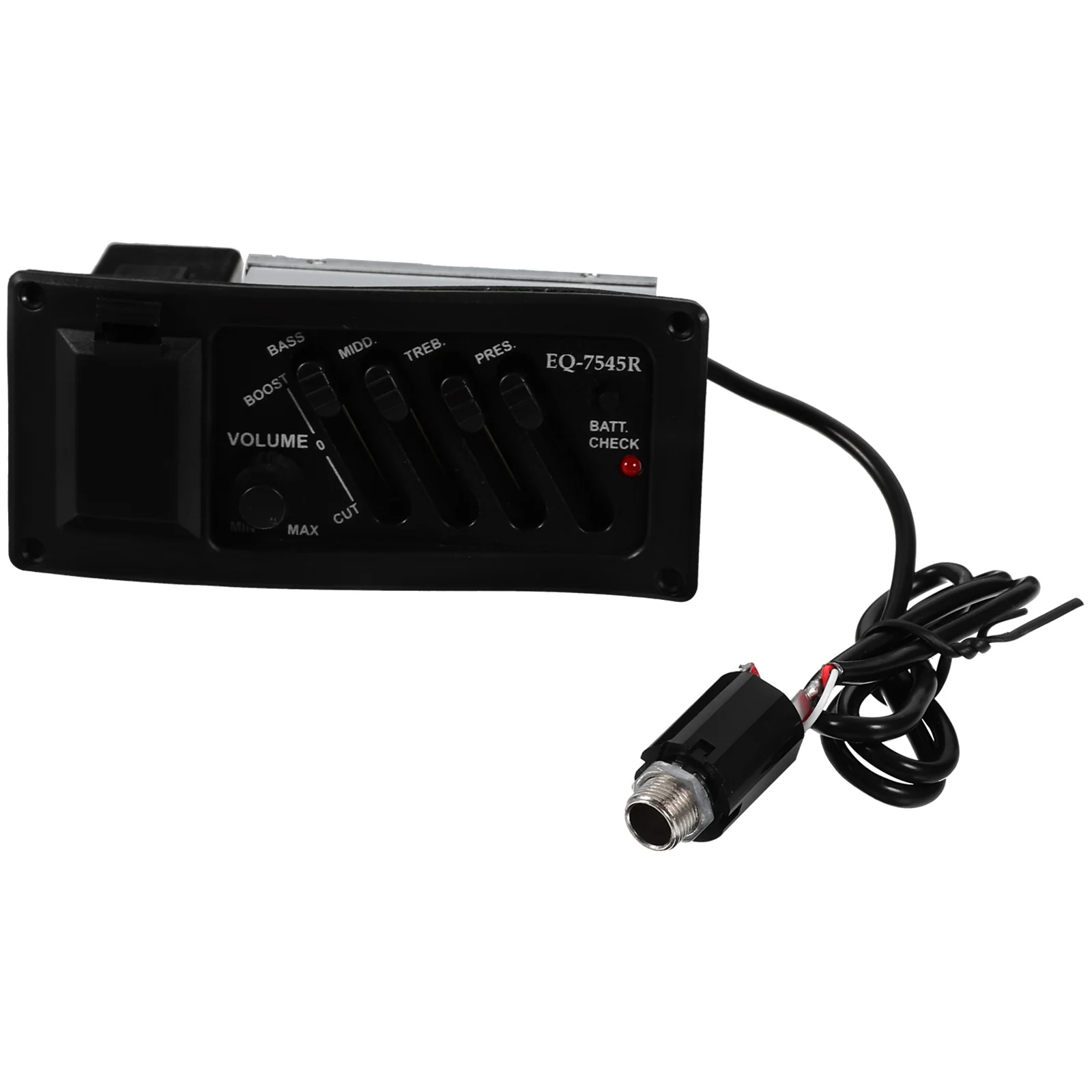

High Quality 4 Bands Eq Equalizer Pickup For Acoustic Guitar Preamp Piezo Pickup Guitar Components Black