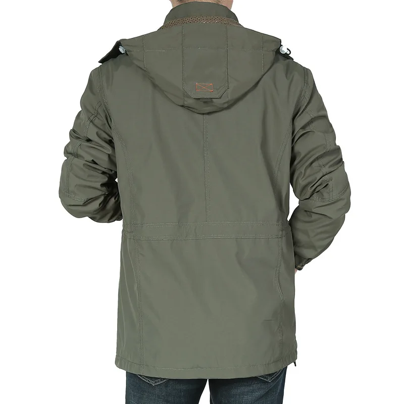 Imagem -02 - Cabolsas Impermeáveis Casuais com Capuz para Homens Cabolsas Respiráveis Outwear Primavera Quebra-vento Outono Impermeável Turismo Tamanho Grande 5xl