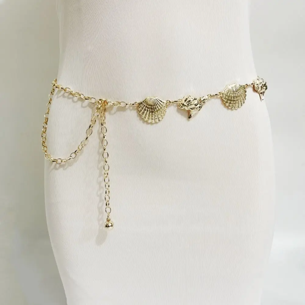 Fashion Snail Bohemian Waist Chains Metal Belly Chain Dress Belt Chains Jewelry Silver Shell Body Chain Indian Dance