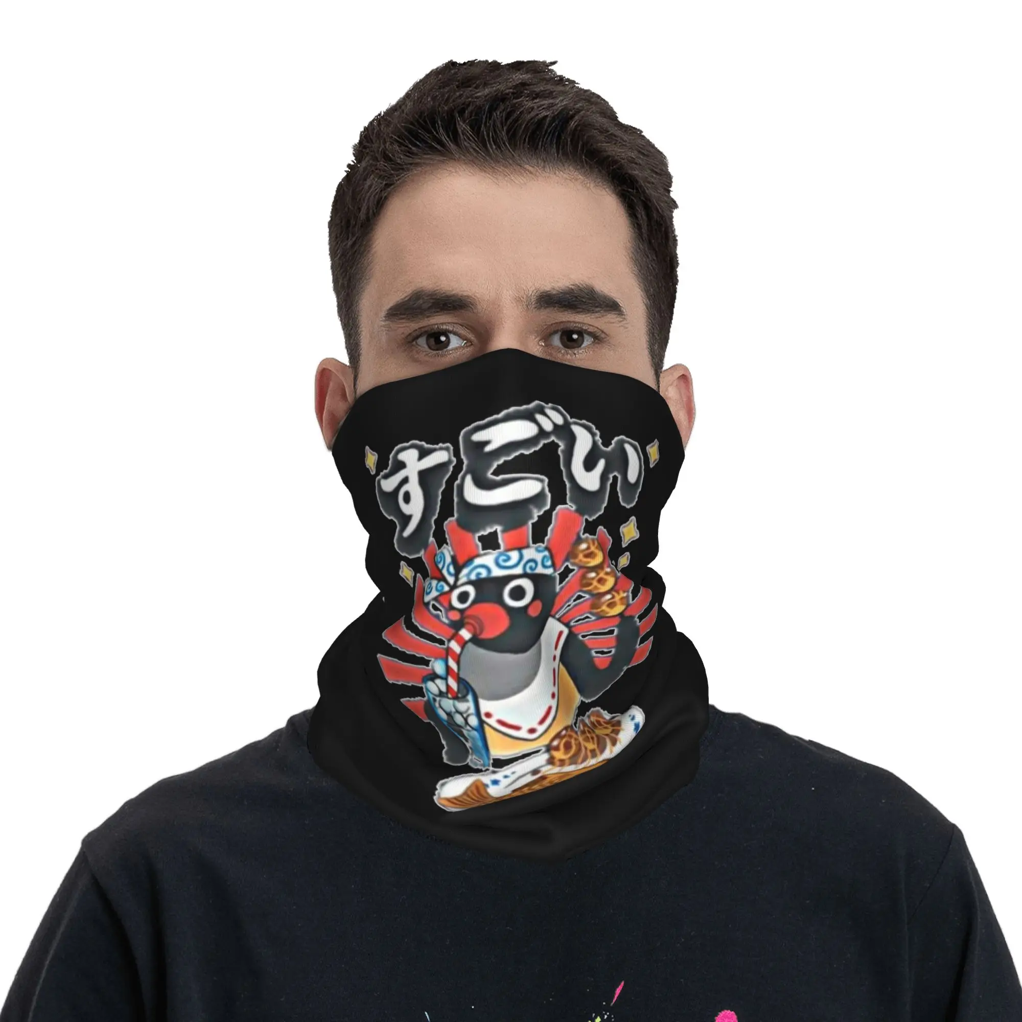Noot Noot Pingu Matsuri Sun Set Pinguin Bandana Neck Gaiter Printed Magic Scarf Balaclava Hiking Fishing For Men Women Adult
