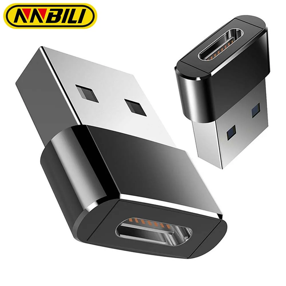 NNBILI 2Pcs USB To Type C OTG Adapter USB-C Male To Micro Type-C Female Converter For Macbook Samsung S20 USBC OTG Connector 2P