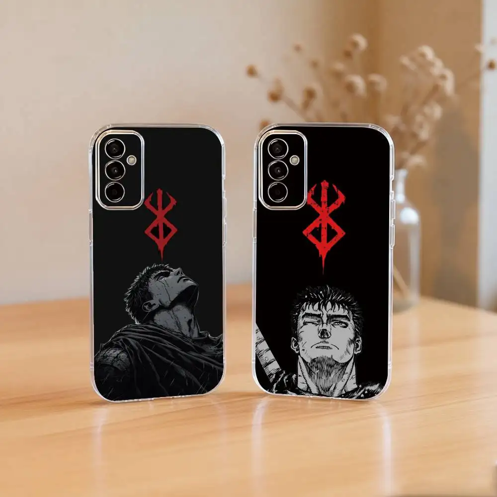

Berserk Guts Anime Phone Case Transparent Silicone Soft For SamsungA10,12,20,21S,30,31,40,50,51,52,70,71