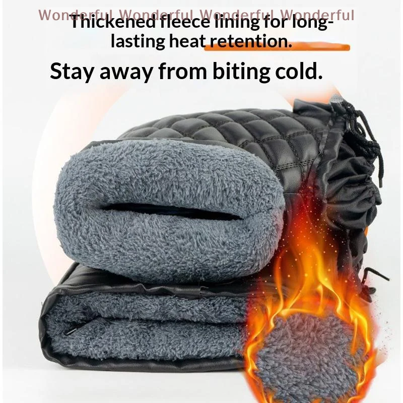 

1 Pair Durable Handlebar Cover Waterproof Motorcycle Handlebar Gloves Muffs Winter Cycling Thermal Mitts for Snowmobile E-Bike