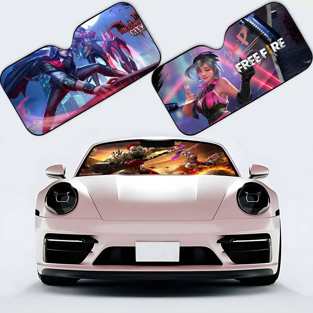 Jogo f-livre fogo carro pára-sol cortinas novo personalizado pára-brisa pára-sol capa da janela do carro pára-sol do carro capa do carro sunsha