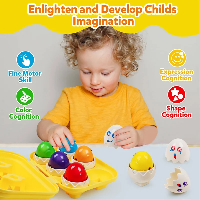 N03R-Sensorische passende Eier für Kleinkinder, Ostereier, gefüllt, pädagogisches Lernen, Reisen, Bingo, perfekte Stuffers, Geburtstagsgeschenke