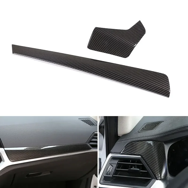 

Car Styling Carbon Fiber Texture Center Dashboard Panel Decoration Cover Trim For BMW 3 Series G20 G28 2019 2020 2021 LHD