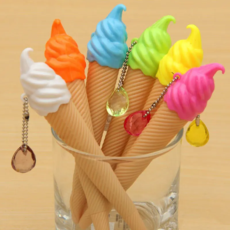 150Pcs Ice Cream Gel Pens Mini Ballpoint Pens Kawaii Stationery Writing School Supplies