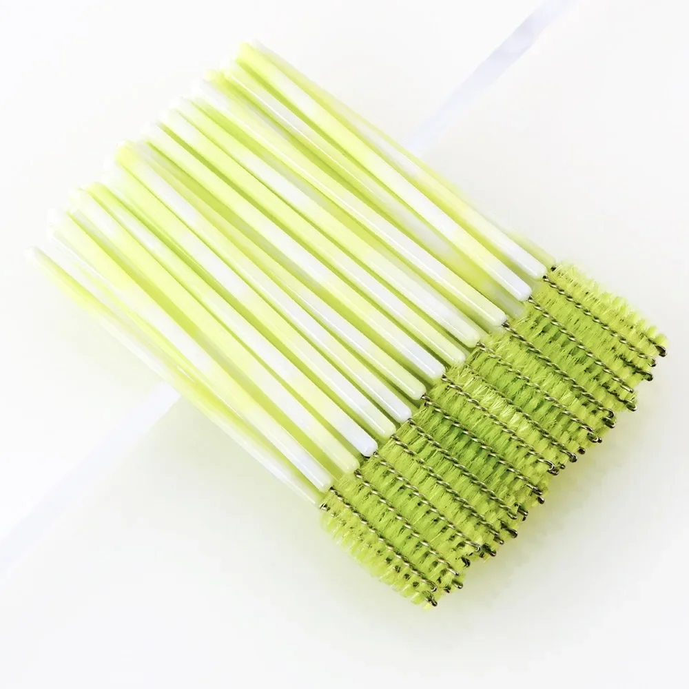 50 Pz/set Usa E Getta Ciglia Sopracciglio Spazzole Strumenti di Estensione Ciglia Mascara Bacchette Applicatore Spooler Ciglia Cosmetici