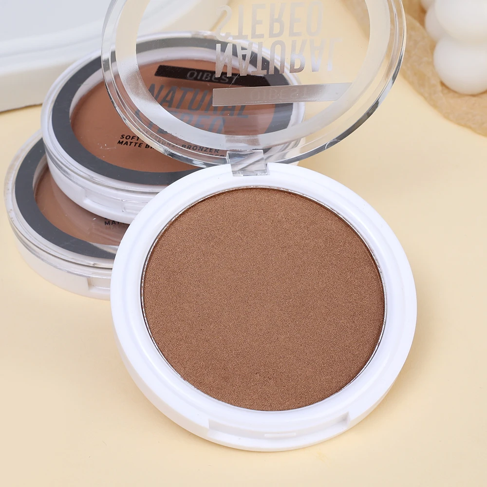 Mat Contourpoeder 3 Kleuren Gezicht Markeerstiften Bronzers Compact Geperst Poeder Waterdichte Controle Olie Contour Fleuren Make-Up