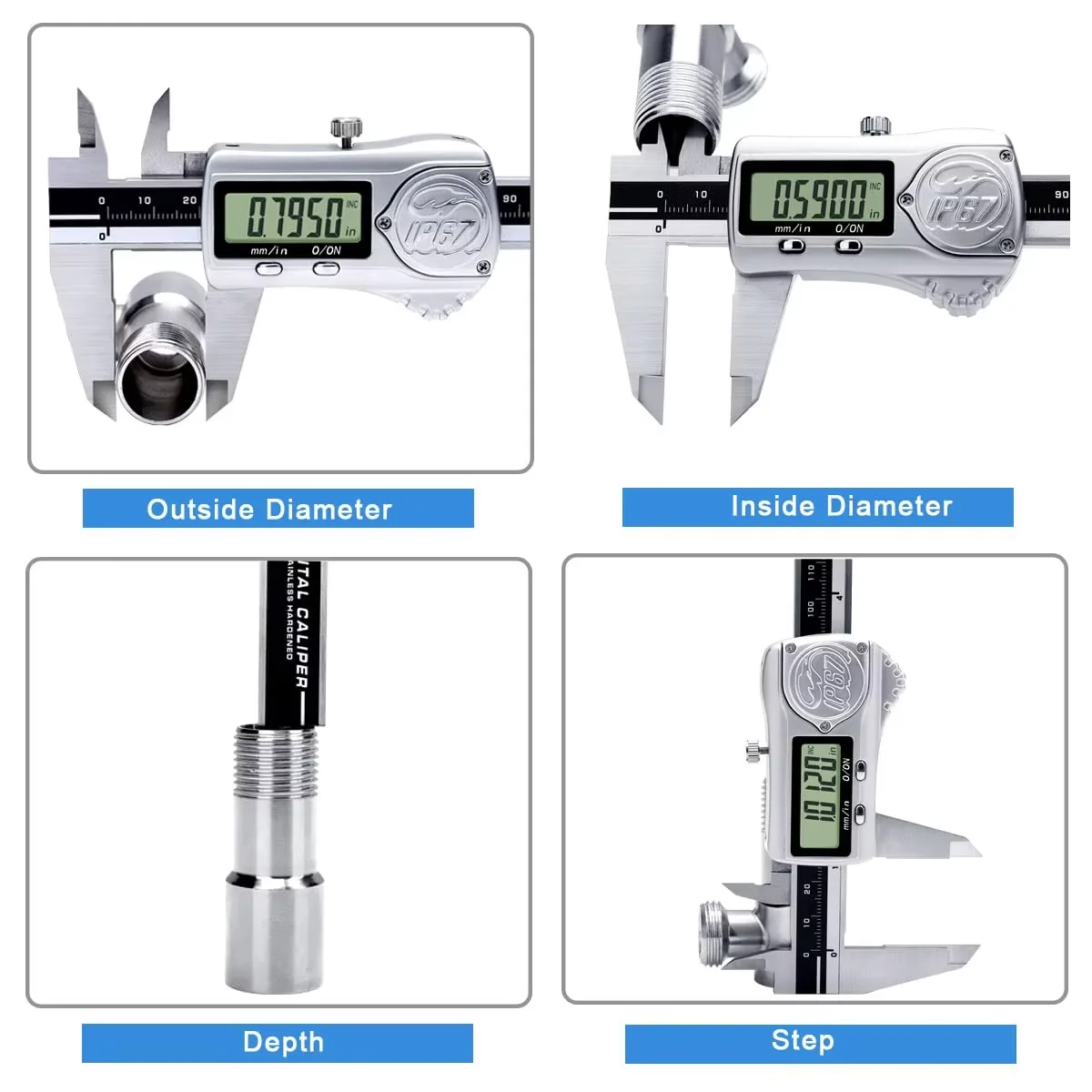 0-150mm Metal Electronic Black Scale Vernier Caliper Gauge Micrometer Work in the Water IP67 Water Proof Digital Calipers view 6