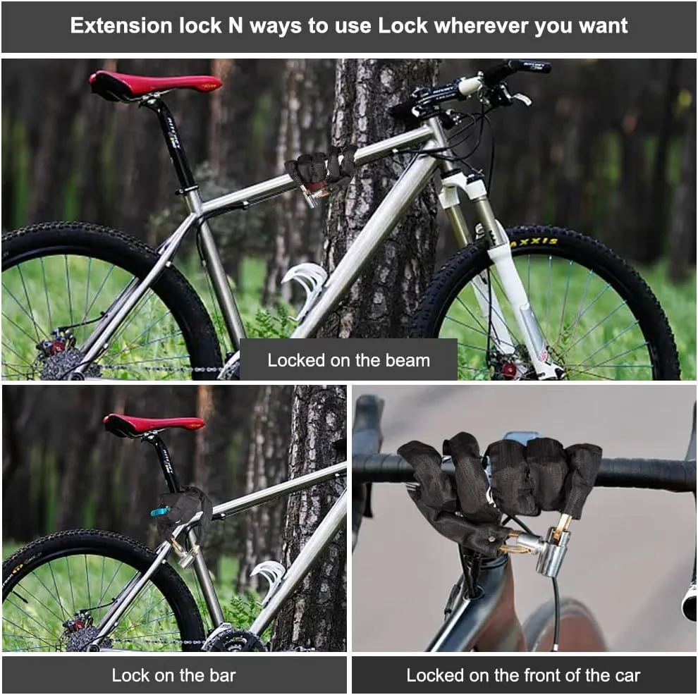TOSUOD Bicycle & Mountain Bike Locks, Electric Bike Locks, Cycling Anti-theft Gear - Circle Lock & Steel Cable Lock. image 6