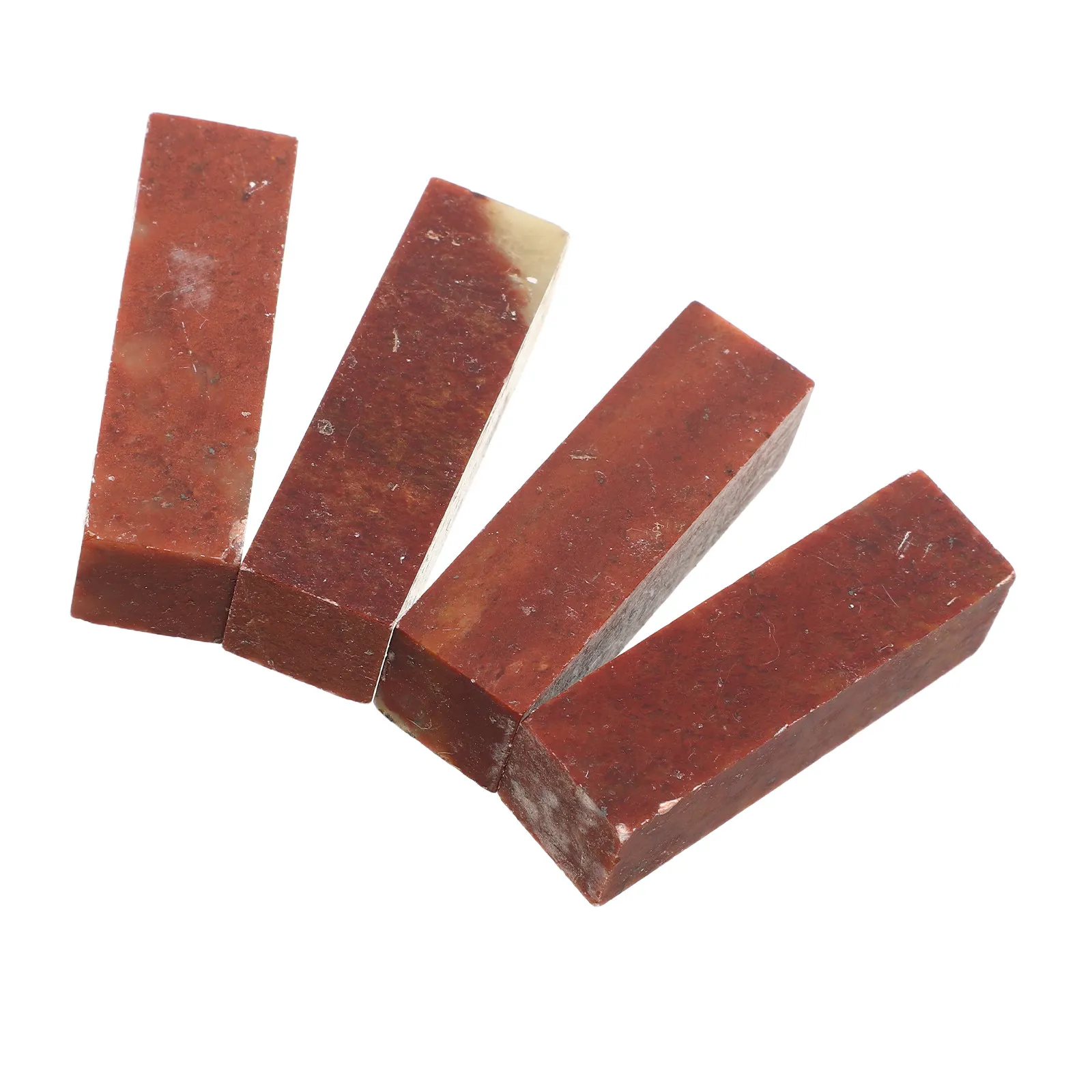 4Pcs Natural Stone Seal Carving Set Square Blank Name Stamps for Chinese Calligraphy Engraving Crafts