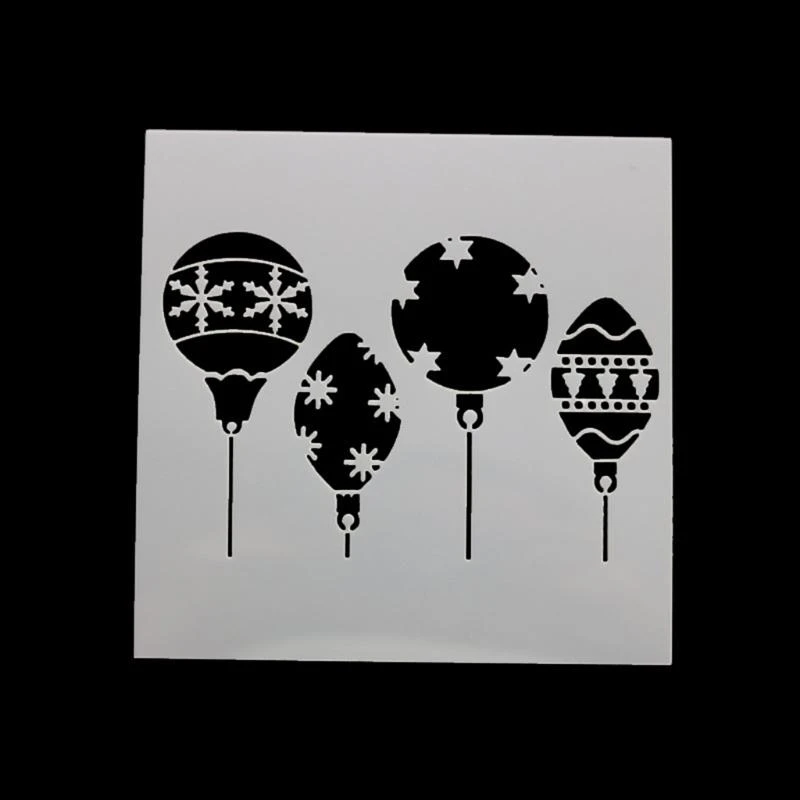 F19B 7 Pcs Cake Molds Christmas DIY Baking Stencils Templates Gift for Baking Lover