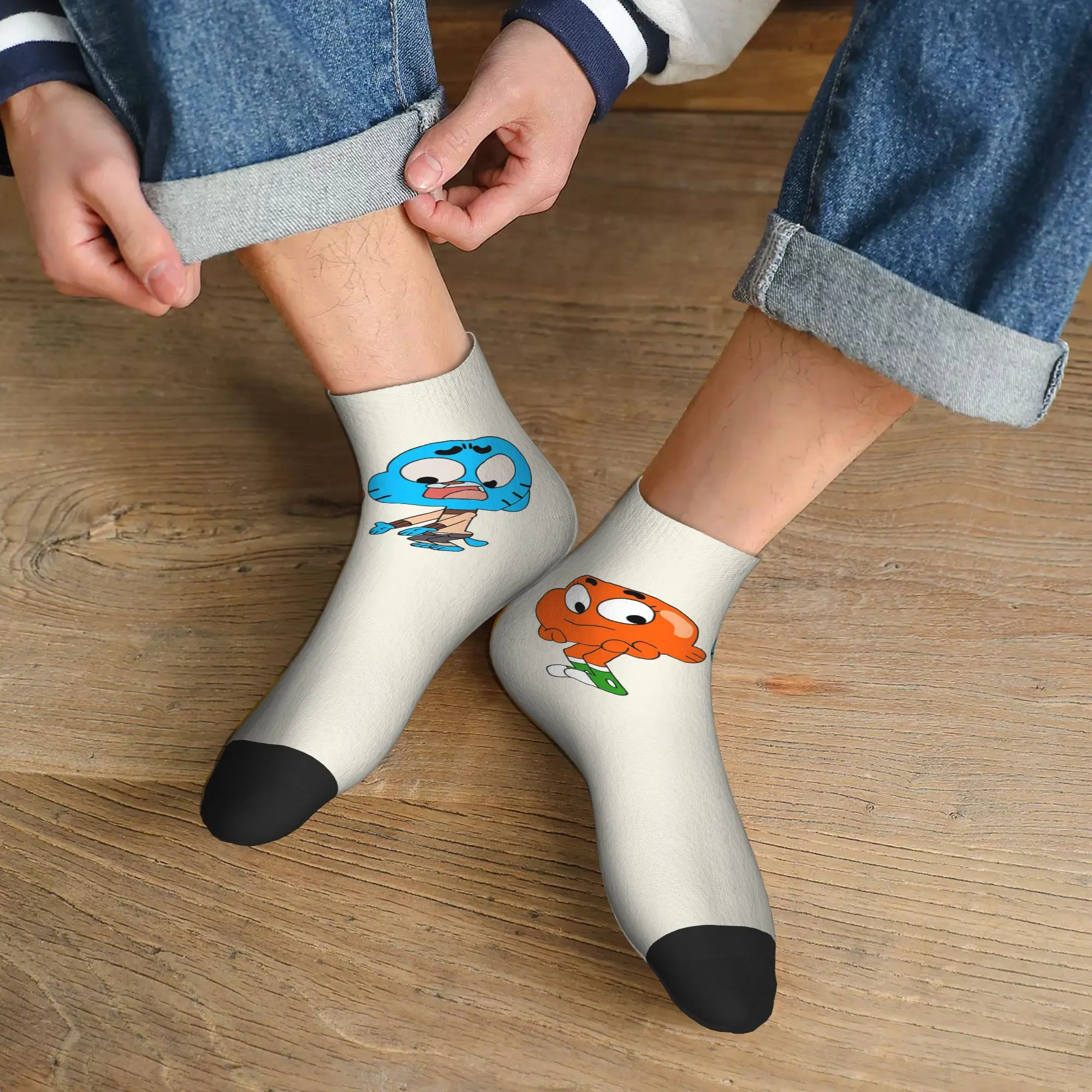 

Всесезонные носки «Гумбол и Дарвин», «Что что», спортивные носки средней длины, мягкие модные чулки для мужчин и женщин, рождественские подарки