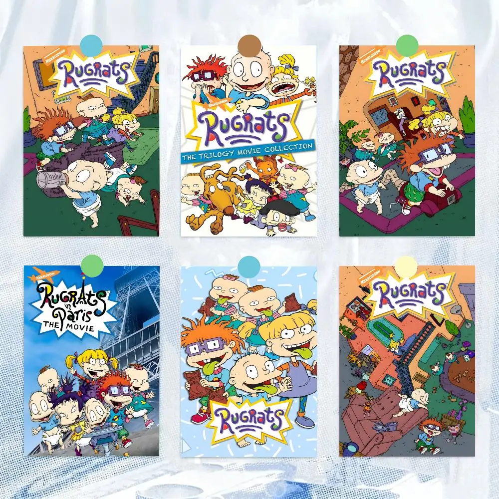 Cartoon R-Rugrats 90s Nickelodeon Kids Retro Poster HD Wall Decor for Bedroom Living Room Dorm Bar Cafe Office Gift