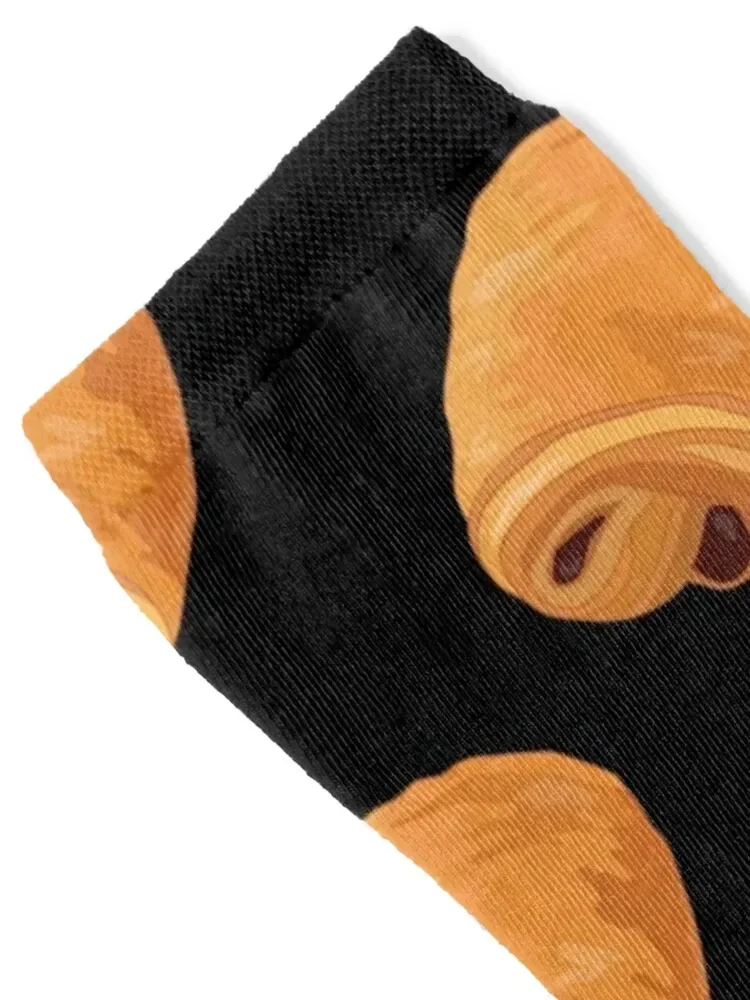 Pain Au Chocolat Funny French Pastry Chocolate Socks Run set hiking football Ladies Socks Men's