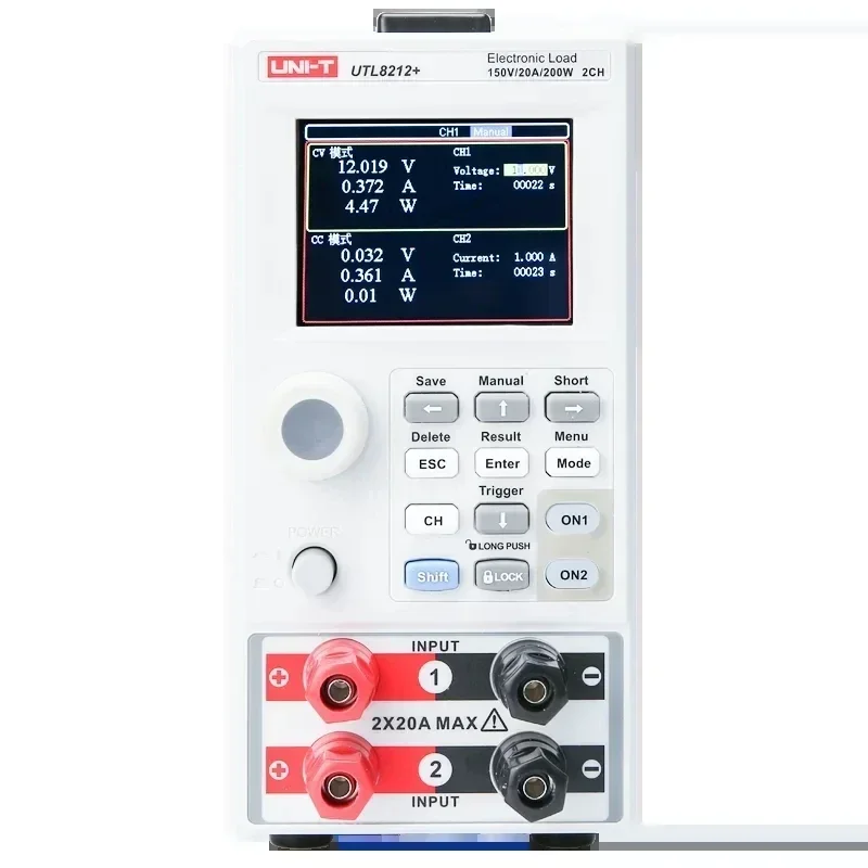 

u.ni-T Electronic Load UTL8212+ 150V 20A 400W Programmable Digital DC Load Battery Tester Load Meter Power Supply Test