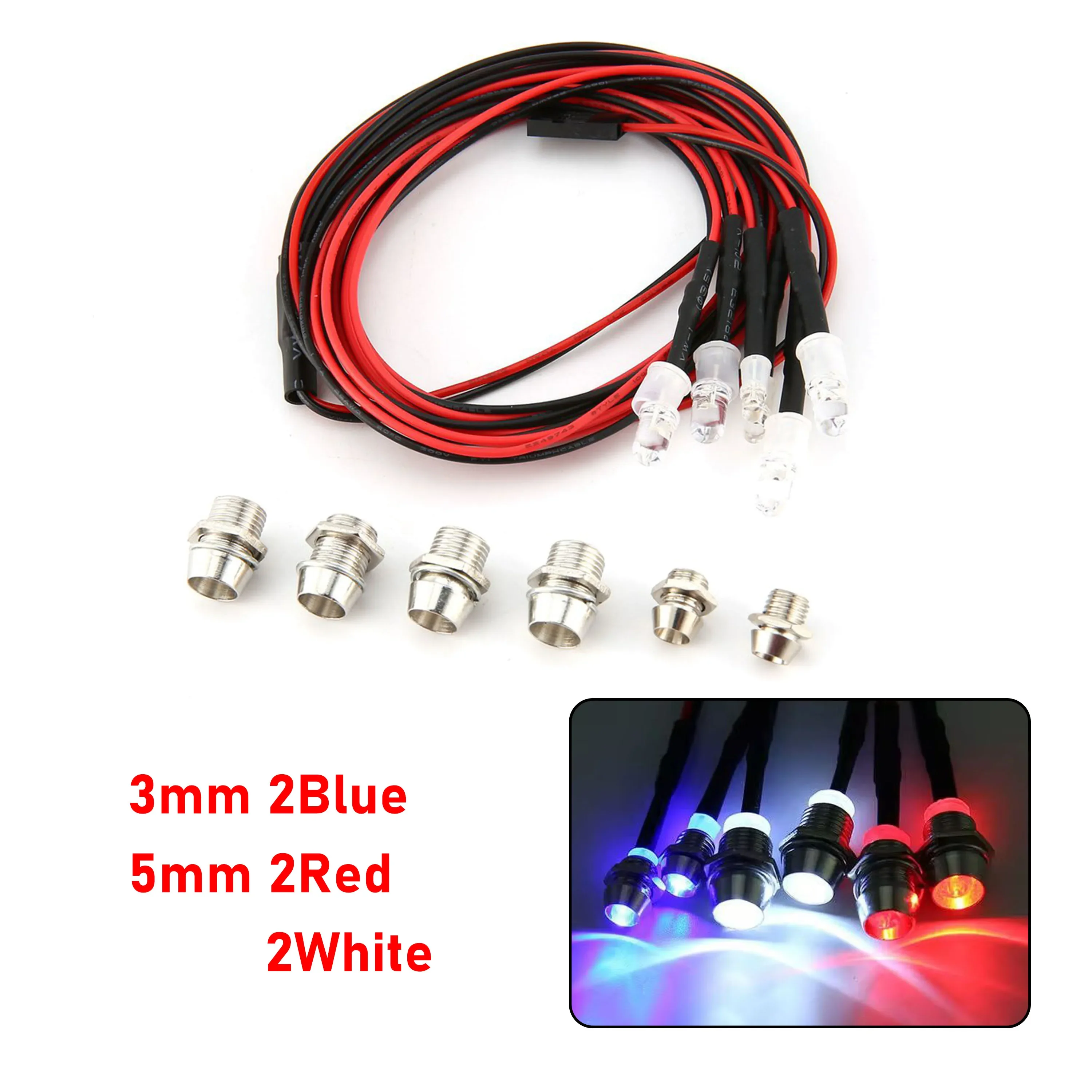 RC LED Licht Kit Scheinwerfer für 1/10 1/8 1/12 RC Auto Lkw Crawler Drift Auto Scheinwerfer Rücklicht TRAXXAS HSP HPI MN99 MN90 Wltoys