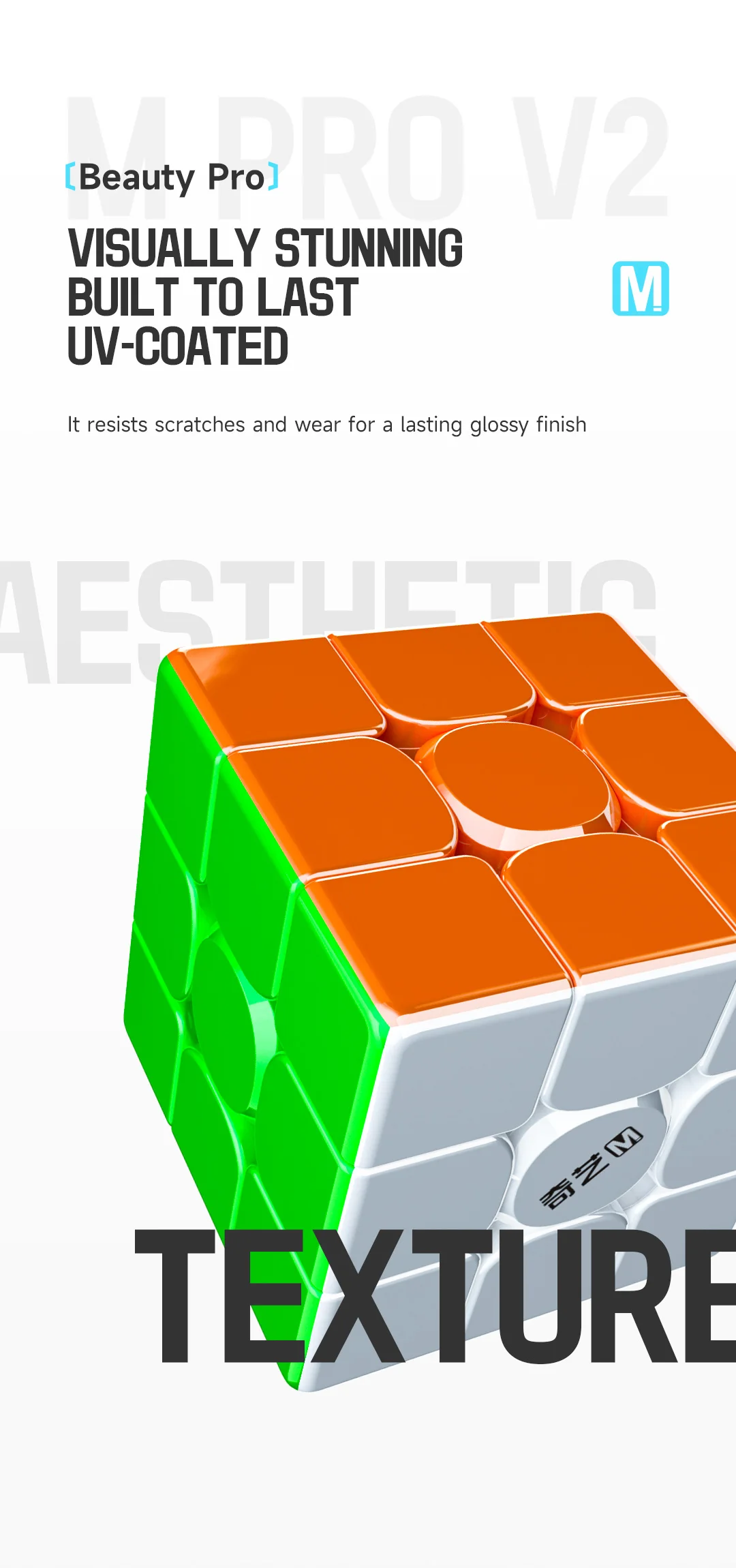 QiYi M Pro 2x2 Ball Magnetischer Zauberwürfel Stickerless Professionelles Fidget-Spielzeug Qiyi 2x2 M Cubo Magico Puzzle – Detail 6