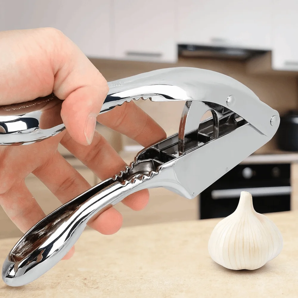 

Профессиональный пресс для чеснока 2 в 1, ручной нож для чеснока из алюминиевого сплава, удобная ручка, экономичная дробилка для чеснока, столовая