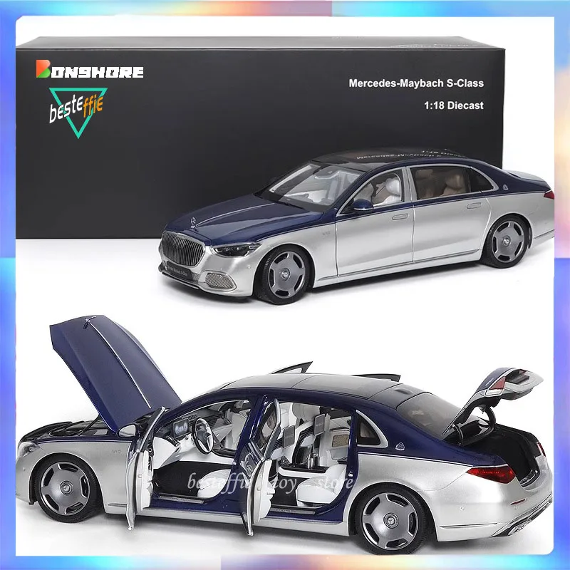 Almost Real Car Model 1/18 Benz S680 2021maybach Simulation Car Model Room Ornament Display Car Model Boy Collection Toy Gift