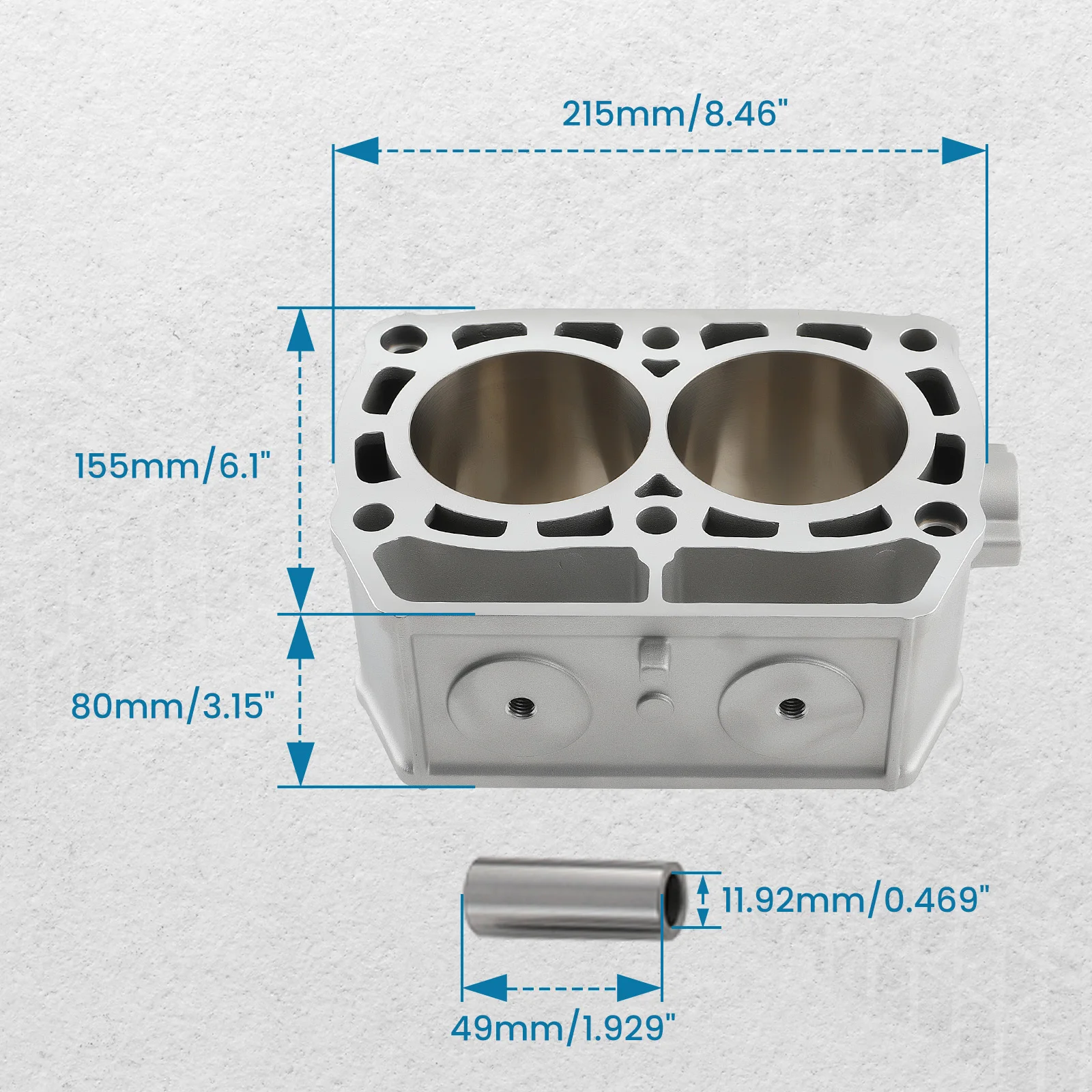 Rebuild Kit w/ Crankshaft Piston Cylinder For Polaris RZR Ranger Sportsman 800