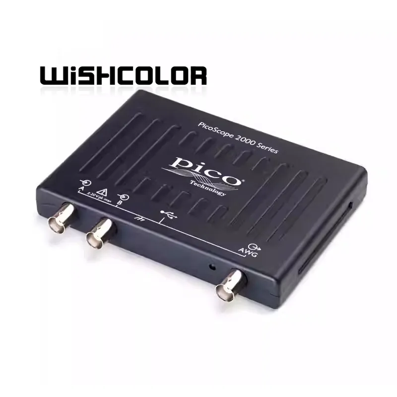 Wishcolor PicoScope 2206B 50MHz Portable Oscilloscope 2-Channel 500MS/s Sampling Rate Arbitrary Waveform Generator