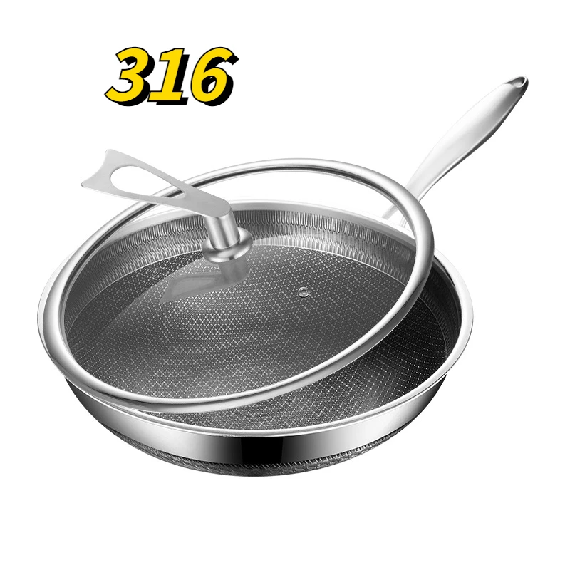 316 Stainless Steel Frying Pan non-stick Frying Pans Promotion Double-sided Frying Pan  Non-Stick Frying Pan Nonstick Frying Pan