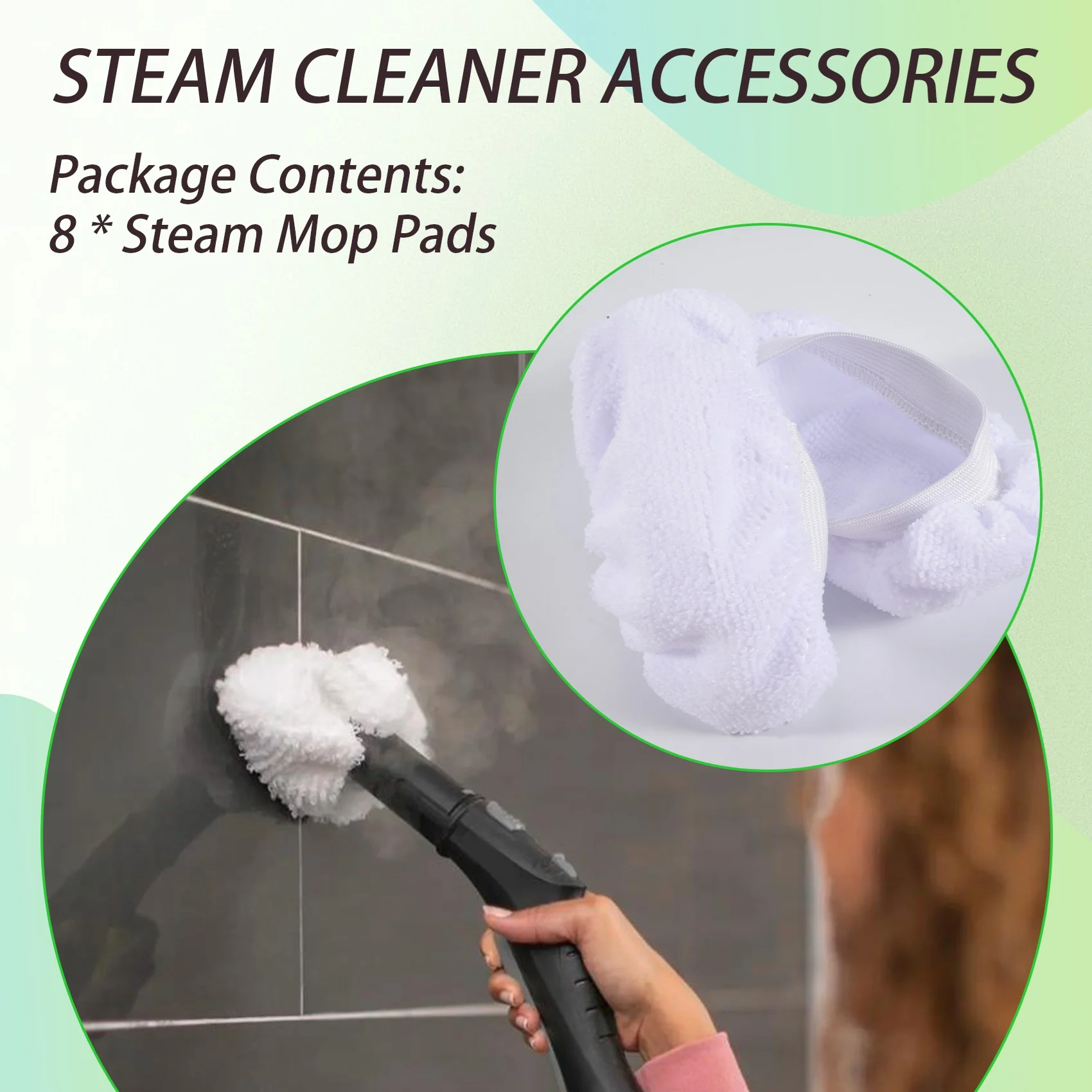 Paquete de 8 almohadillas para mopa a vapor N98R, para limpiador a vapor de mano, para Bissell Steam Shot, Wagner, Pursteam, Mcculloch, Dupray, Comfortday