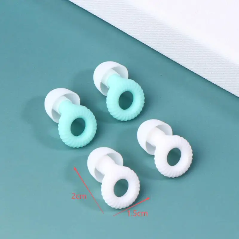1Set Ultra Sottile Forma di Anello Aiuto Per Il Sonno Tappi Per Le Orecchie Impermeabile Nuotare Tappi Per Le Orecchie Concerto Protezione Dell'udito Riutilizzabile Tappi Per Le Orecchie In Silicone