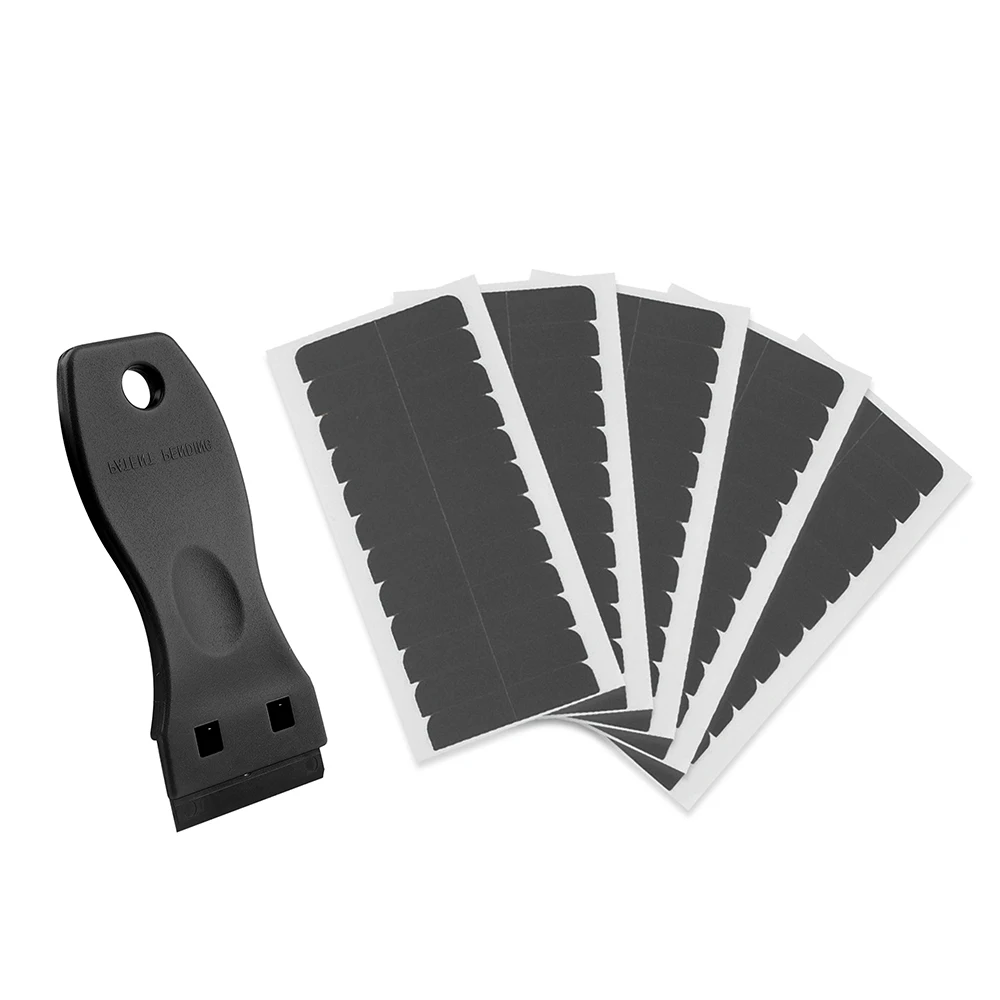 

ARLANY лента для наращивания волос, пластиковый скребок для бритвы с 5 листами, двухсторонний сменный скребок для удаления клея, инструмент