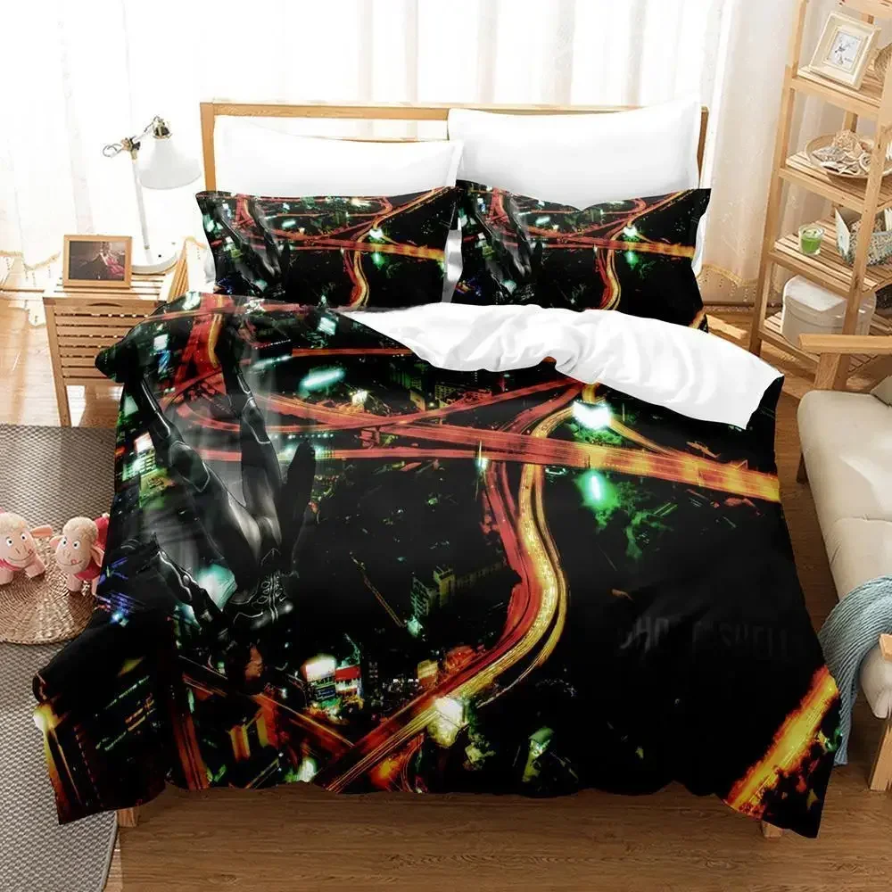 

Ghost In The Shell Bedding Set Single Twin Full Queen King Size Bed Set Adult Kid Bedroom Duvetcover Sets 3D Anime Bed Sheet Set