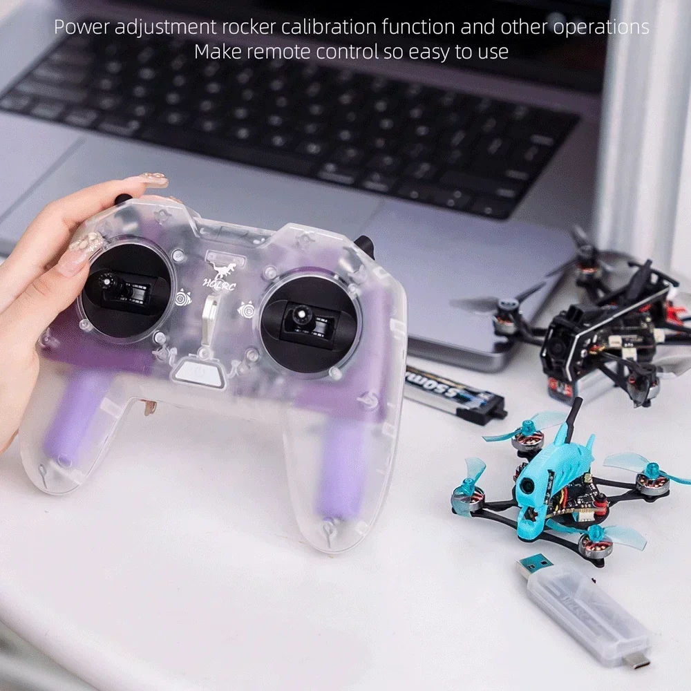 

HGLRC 2025 New C1 RC Controller - Integrated 500mW ELRS 2.4G TX Module with Dongle for RC Airplane & FPV Drone Beginner Pilots