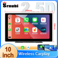 Srnubi 10 Inch Carplay MP5 Portable Smart Player Monitor Wireless Android Auto&Carplay Dual Bluetooth Music AUX USB BT 5.0 IPS