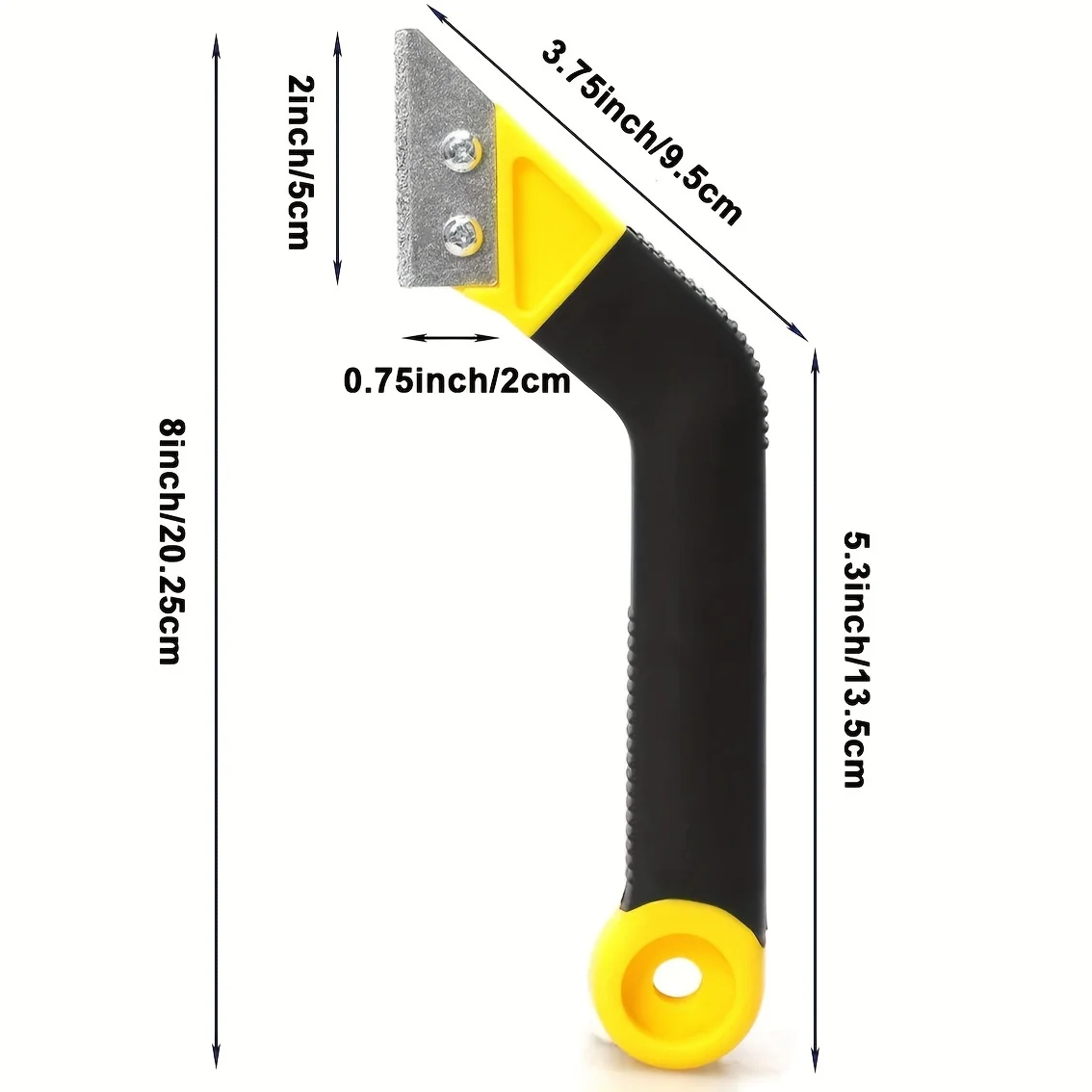 Tile Grout Saw Grout Removal Tool, Angled-Design Grout Hand Saw with 10 Diamond Surface Blades for Tile Cleaning, Removing Paint image 4