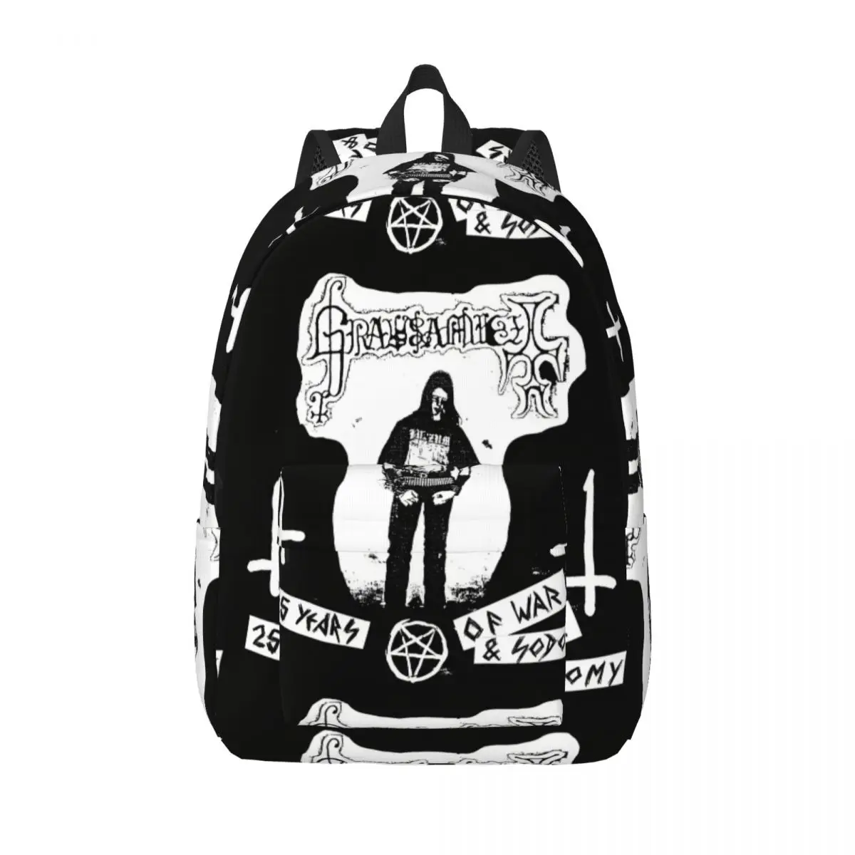 Grausamkeit 音楽ブラックメタルバックパックカレッジバックパック学生カラフルな軽量高校バッグかわいいリュックサック