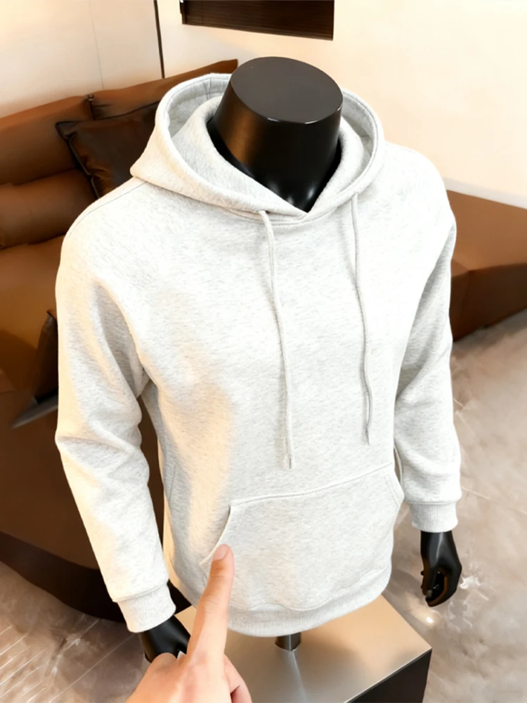 

Мужская толстовка с флисовой подкладкой, для тренировок и повседневной носки, оверсайз, осенне-зимняя, утепленная, в американском спортивном стиле