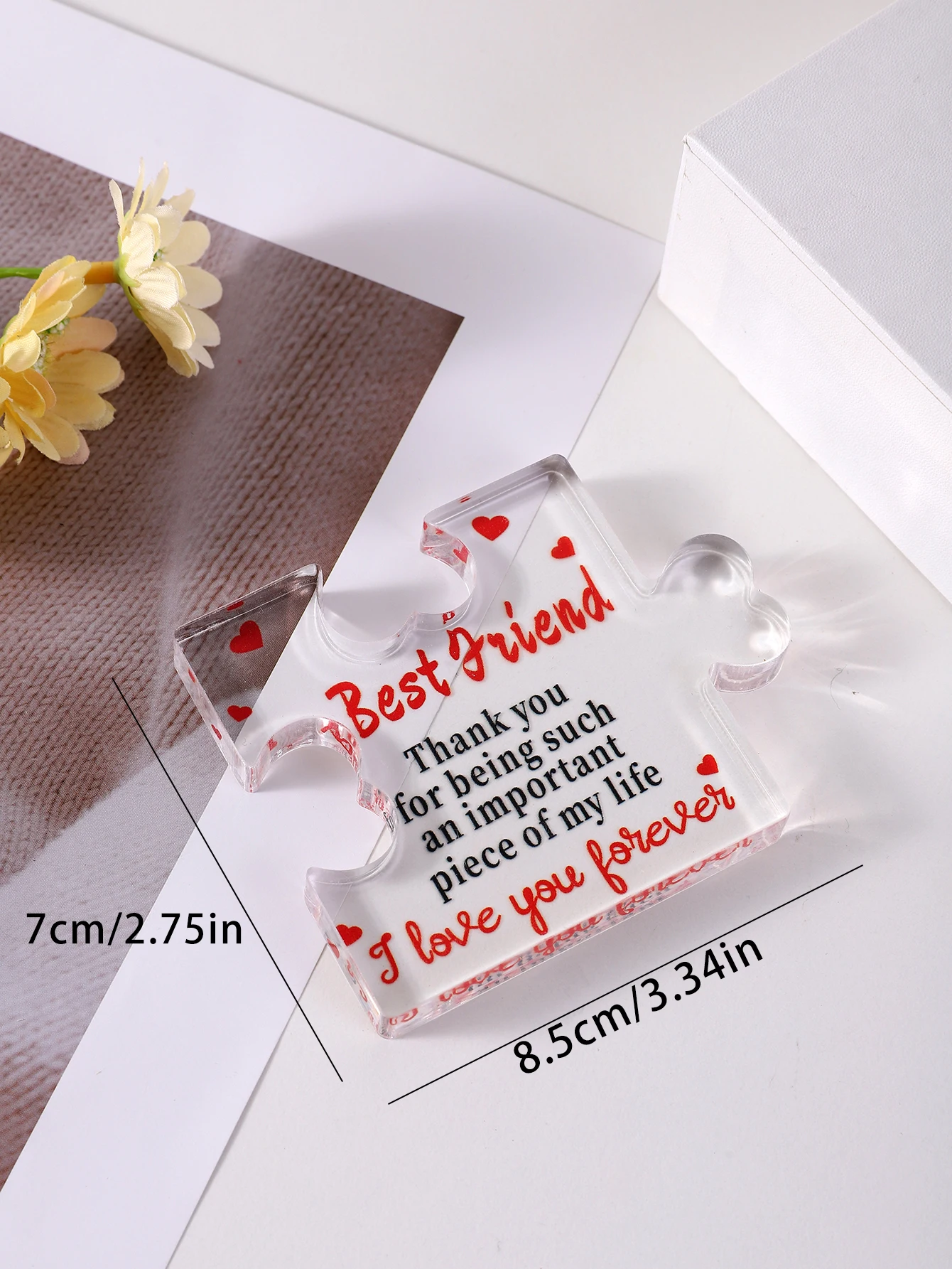 1pc Acrylic Friendship Plaque for Best Friend Birthday Gift Home Decor Party Decoration Christmas Gift