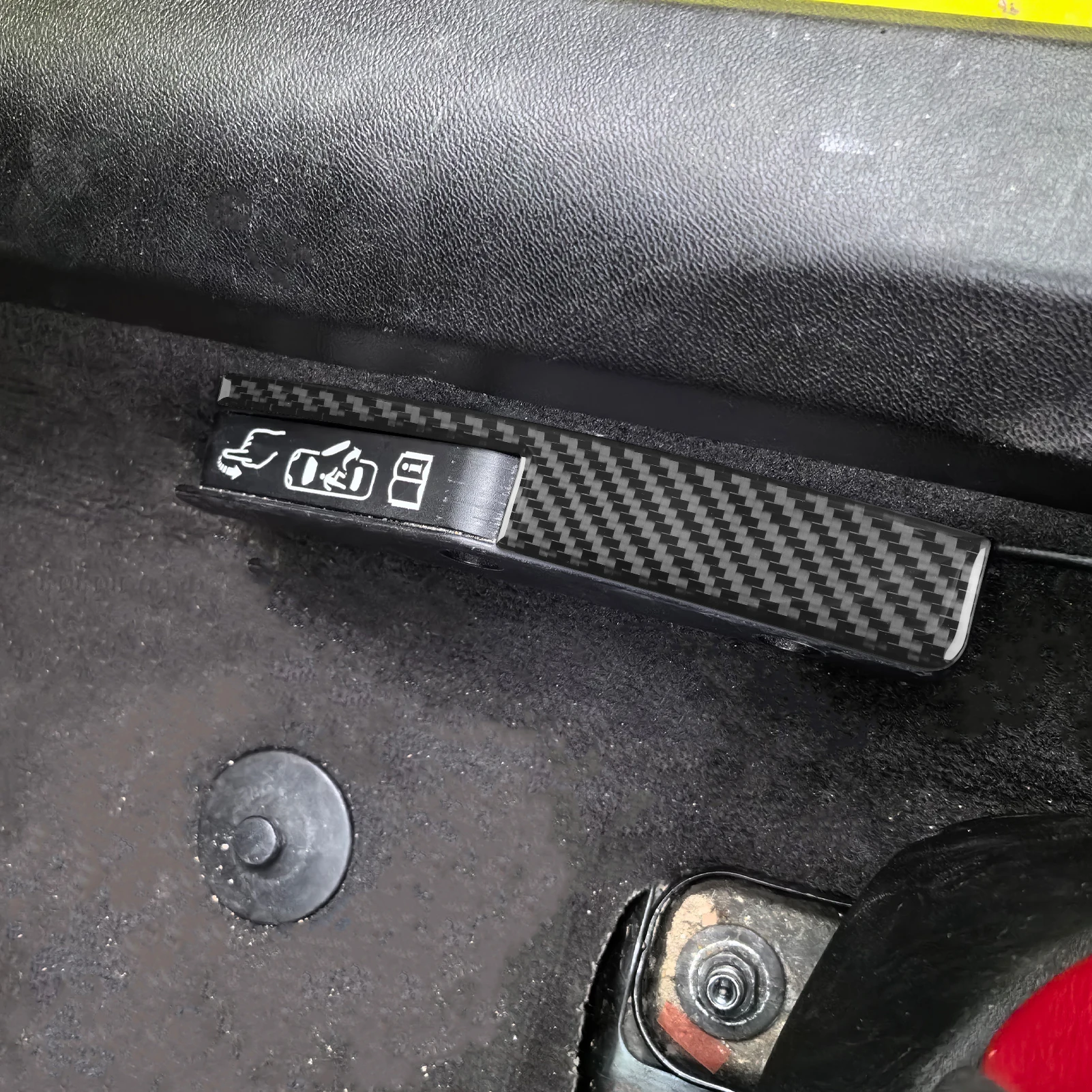 Für Chevrolet Corvette C8 Z51 Z06 2020-2023 Auto Zubehör Carbon Faser Türschloss Schalter Control Panel Abdeckung Dekoration aufkleber