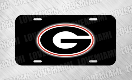 For Georgia Bulldogs Football Fans Sports License Plate Auto Car Tag FREE SHIP Aluminum