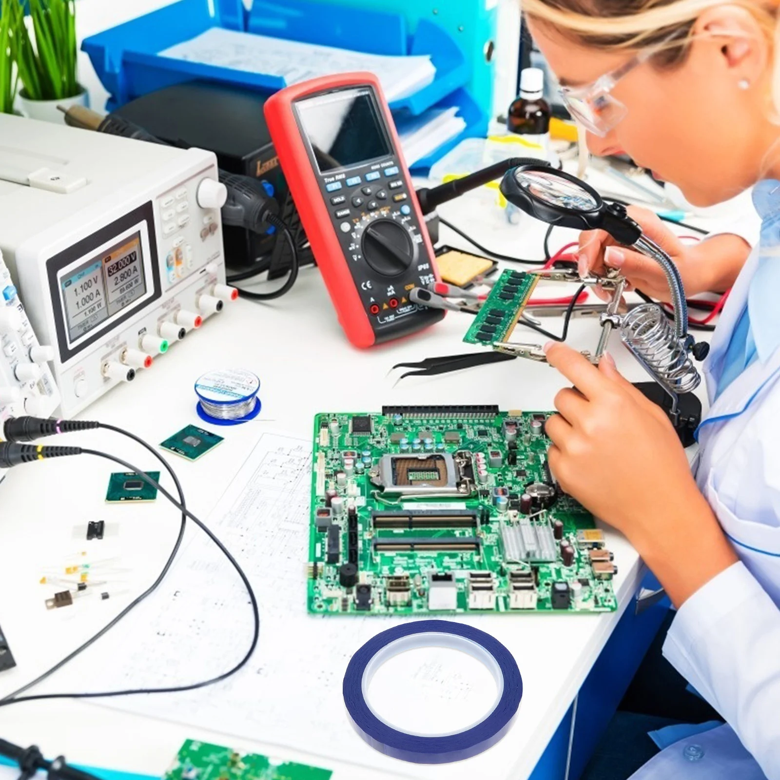 

6pcs 6 Rolls Insulation Heat Resistant Waterproof High Voltage Electrical Tape Anti Static Repairing Tape For Home Use