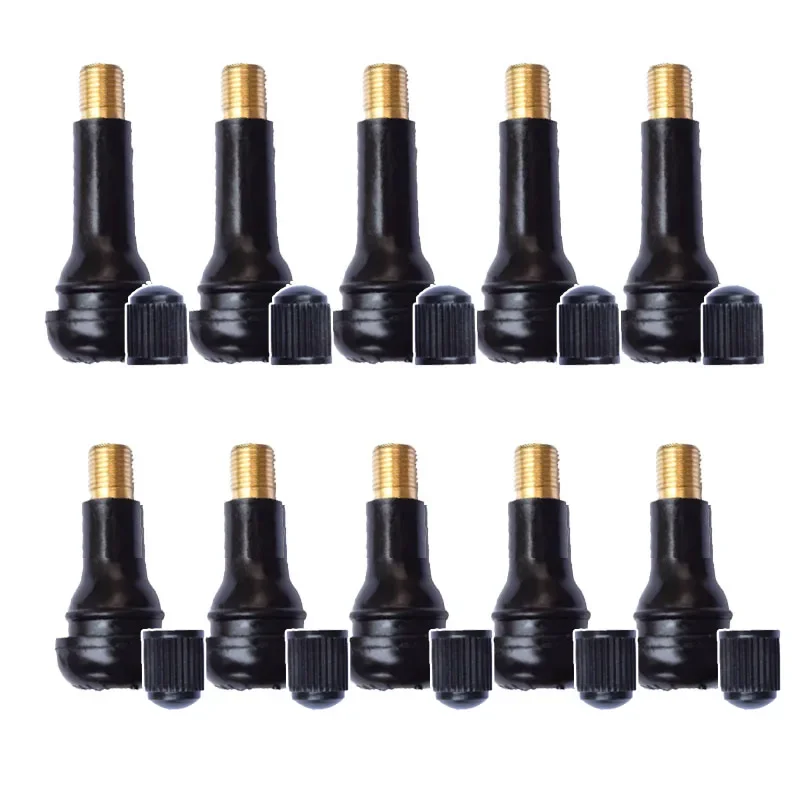 10/5pcs Car Motorcycle Scooter Tubeless Tire Valve Stem Straight TR412 TR413 TR414 Valve Copper for ATV Trikes Truck